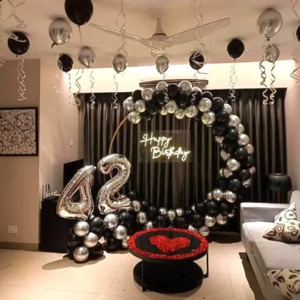 Premium Book Black Silver Ring Decor Collection
