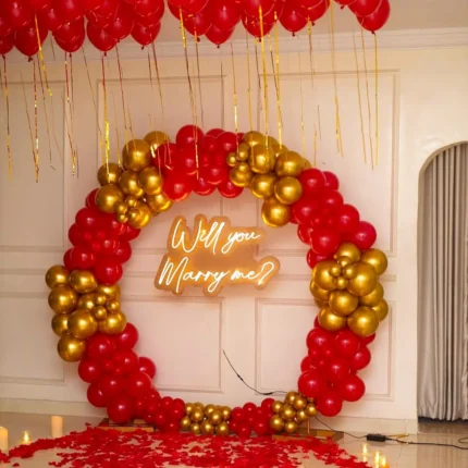 Luxury Proposal Ring Balloon Decoration