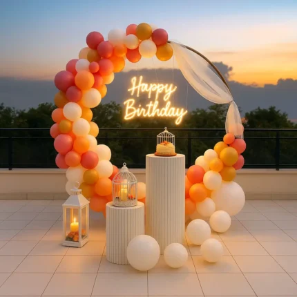 Sunset Glow Birthday Ring Terrace Decor