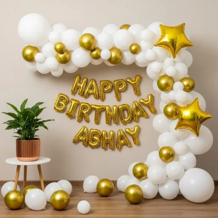 Starry Golden Birthday Decor
