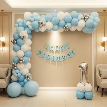 Beautiful 1st Birthday Balloon Decoration