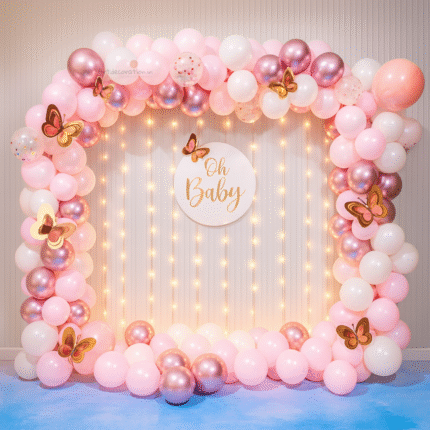 Pink Paradise Baby Shower Decoration.