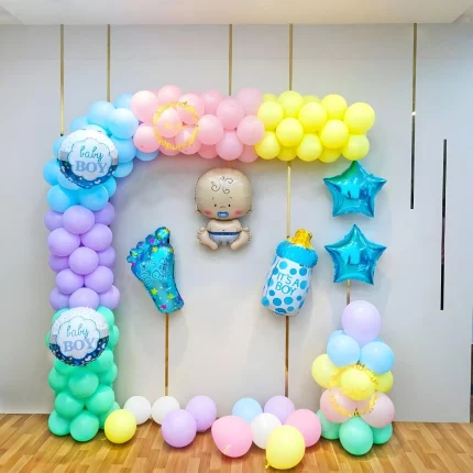 Premium Multicolor Balloon Decor for Welcome Baby Collection