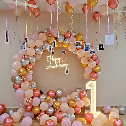 Anniversary Collection - 1st Anniversary Decoration Backdrop for Home