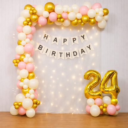 Classy Birthday Balloon Decor