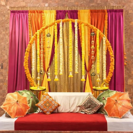 Floral Ring Haldi Decoration